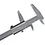 GEKO Vernier schuifmaat - precisie meting - roestvrij staal - 200 mm - 0,02 mm resolutie