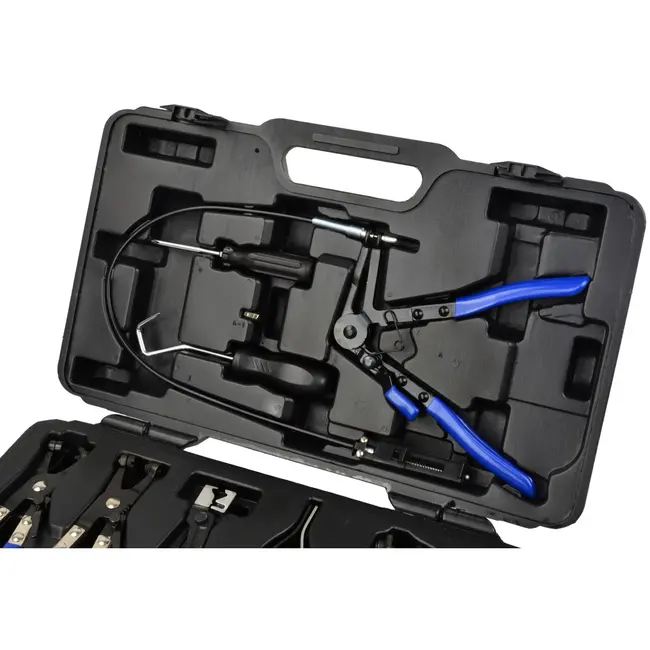 GEKO Plaatwerk tangenset - 9-delig - Extra bereik en vergrendeling - Inclusief opbergkoffer