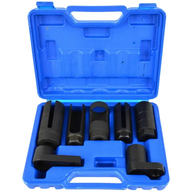 GEKO Lambda sensor dopsleutelset - 7-delig - Chroom-vanadium staal - Geschikt voor diverse automerken