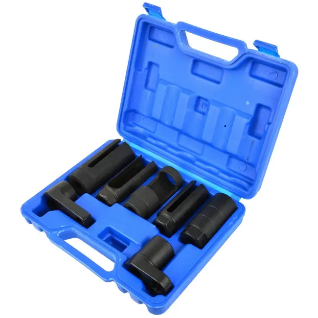 GEKO Lambda sensor dopsleutelset - 7-delig - Chroom-vanadium staal - Geschikt voor diverse automerken