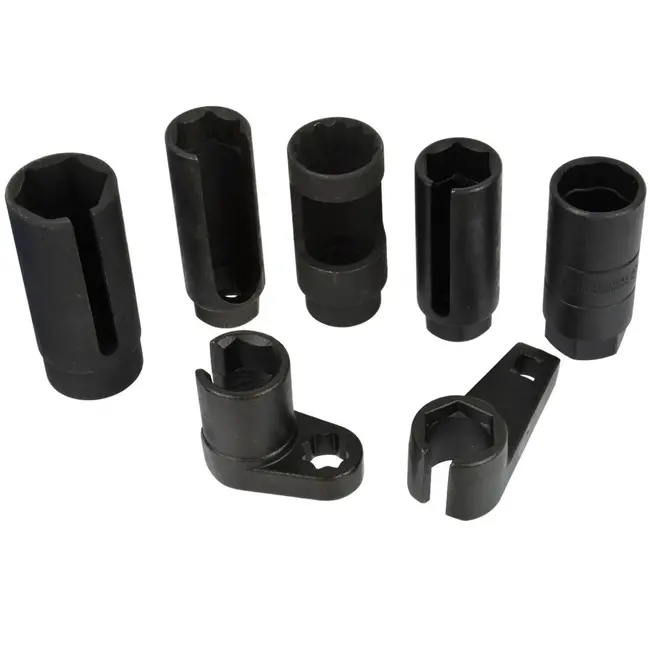 GEKO Lambda sensor dopsleutelset - 7-delig - Chroom-vanadium staal - Geschikt voor diverse automerken