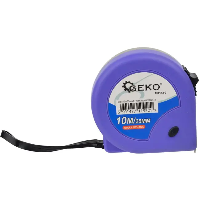 GEKO Meetlint - 10 m - Staal - ABS Behuizing - Vergrendelbaar