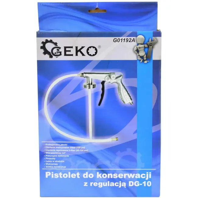 GEKO Luchtpistool - Bescherming & Geluidsisolatie - Regelbaar - Max. 8 bar