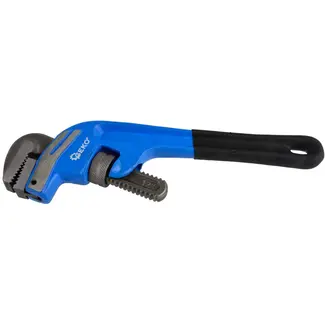 GEKO Heavy-duty pijpsleutel - eindstukken - compacte 30 cm - gietijzer - snelle kaakverstelling