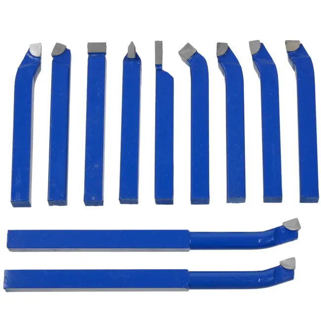 GEKO Draaigereedschapset - 11-delig - Carbide - 10x10 mm - Inclusief aluminium koffer