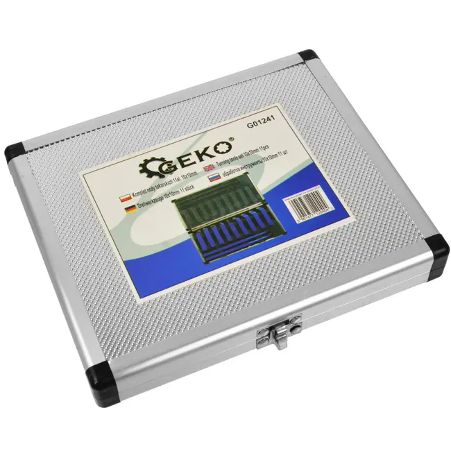 GEKO Draaigereedschapset - 11-delig - Carbide - 10x10 mm - Inclusief aluminium koffer