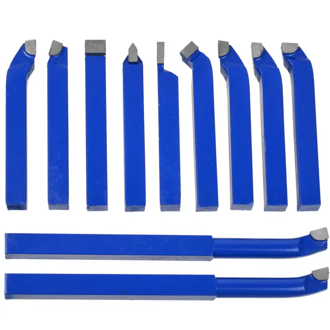 GEKO Draaigereedschapset - 11-delig - Carbide Tip - 12x12 mm - Aluminium Koffer