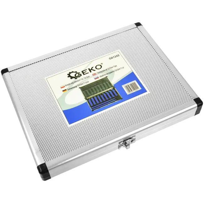 GEKO Draaigereedschapset - 11-delig - Carbide Tip - 12x12 mm - Aluminium Koffer