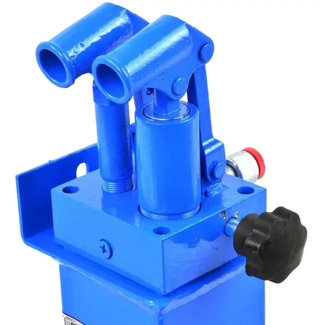 GEKO 20 ton werkplaatspers set - cilinder, 2-snelheden pomp, manometer, slang