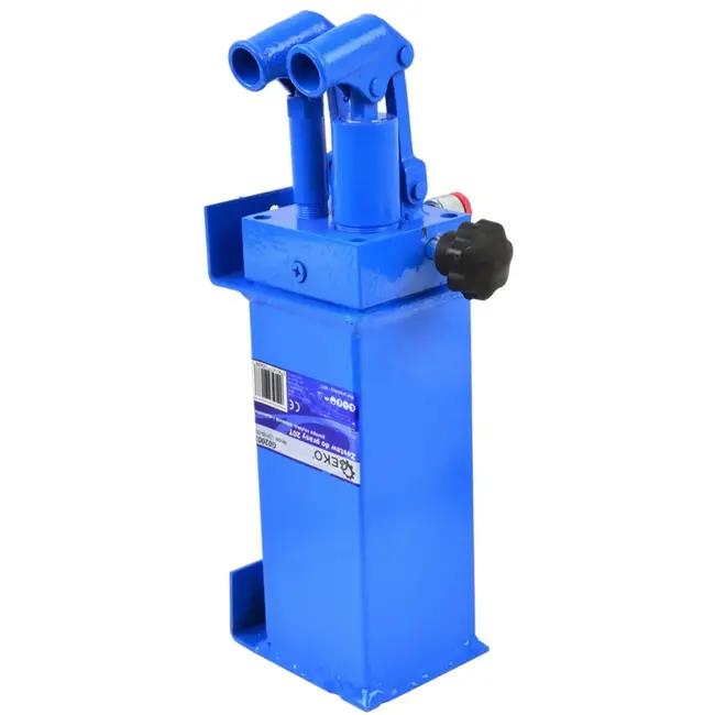 GEKO 20 ton werkplaatspers set - cilinder, 2-snelheden pomp, manometer, slang