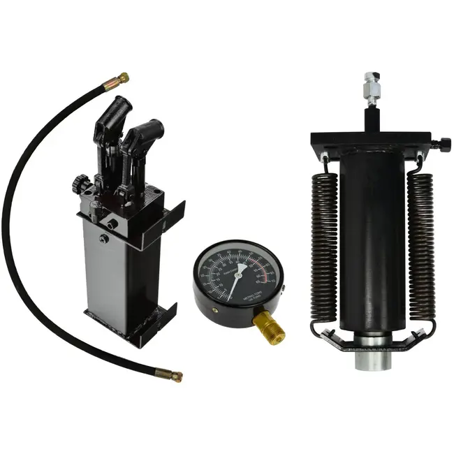 GEKO 50 ton persset - cilinder met veren - 2-snelheden pomp - manometer met slang
