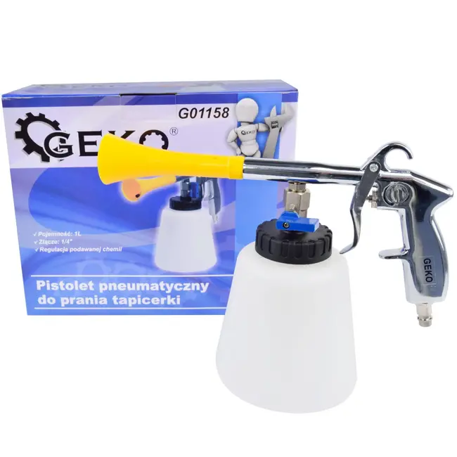 GEKO Luchtreinigingspistool - Met reservoir - Krachtige reiniging - Voor moeilijk bereikbare plekken - 1 liter