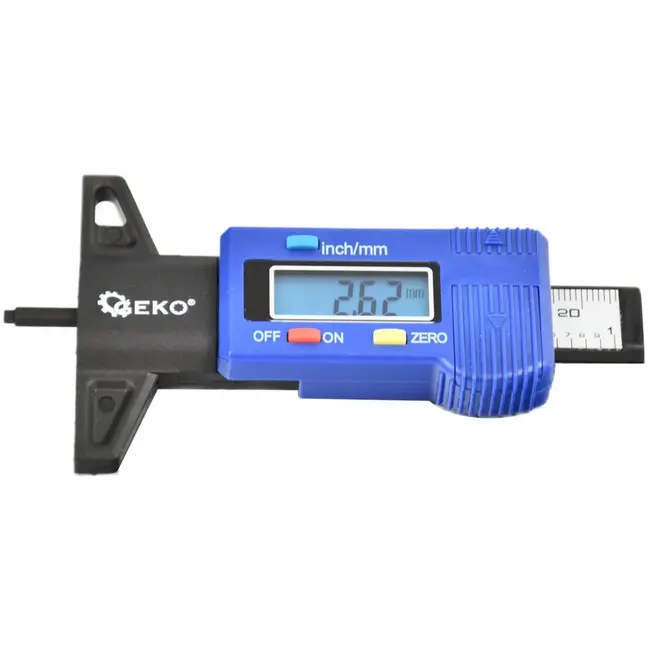 GEKO Digitale dieptemeter - LCD display - 0-25,4 mm - snelle kalibratie