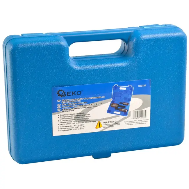 GEKO 3-delige uitlaatpijpuittrekker set - Verstelbare diameter - Inclusief opbergkoffer