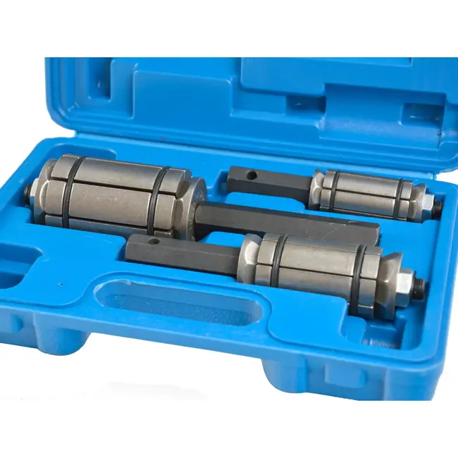 GEKO 3-delige uitlaatpijpuittrekker set - Verstelbare diameter - Inclusief opbergkoffer