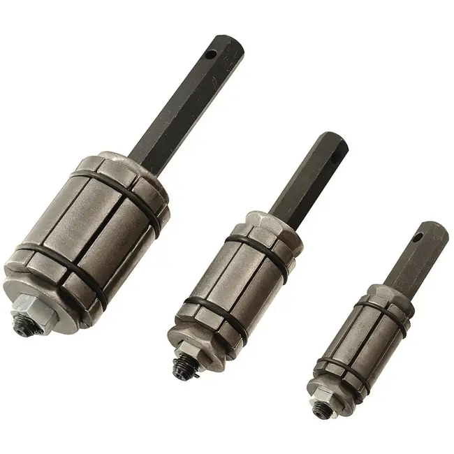 GEKO 3-delige uitlaatpijpuittrekker set - Verstelbare diameter - Inclusief opbergkoffer