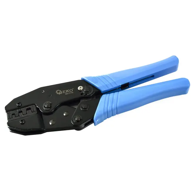 GEKO Rateltang voor geïsoleerde terminals - 0,5-6,0 mm² - Stalen bekken - Ergonomische handgrepen