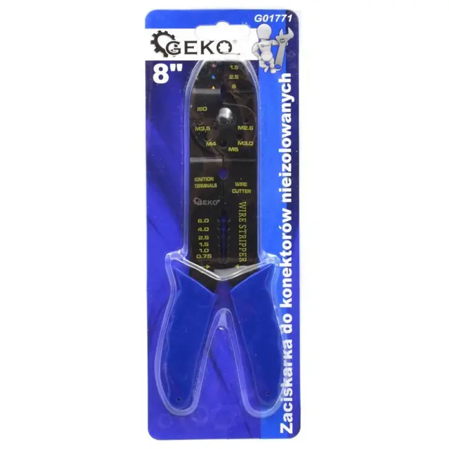 GEKO Draadstripper en krimptang - veelzijdig - 0,5-5 mm² - gehard staal