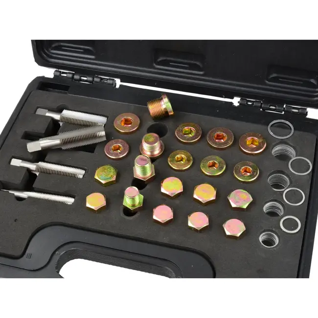 GEKO Oliepan reparatieset - 64-delig - Diverse maten M13-M20 - Inclusief tappen en afdichtringen