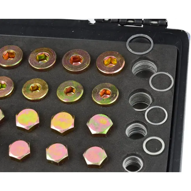 GEKO Oliepan reparatieset - 64-delig - Diverse maten M13-M20 - Inclusief tappen en afdichtringen