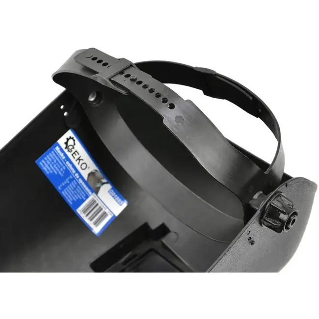 GEKO Lashelm - Flip-up Vizier - UV-bescherming - Verstelbare Pasvorm - Zwart