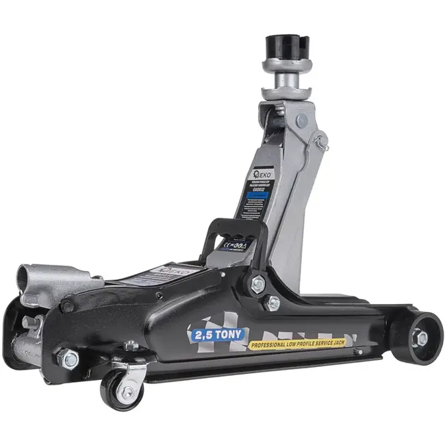 GEKO Hydraulische garagekrik - 2,5 ton - laag profiel - 360 mm hefhoogte - met draaggreep
