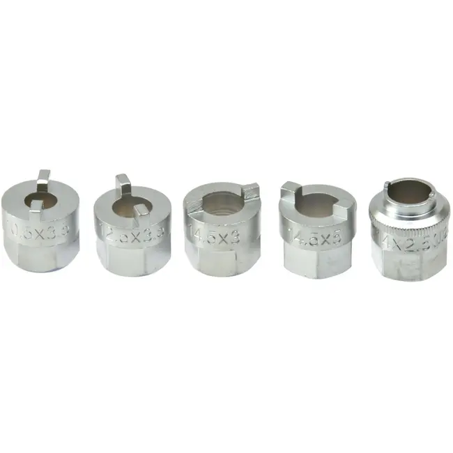 GEKO Set van 5 veerpootmoersleutels - Diverse maten - Geschikt voor Audi, VW, Mercedes