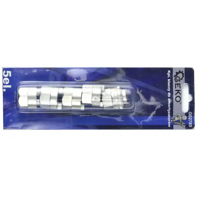 GEKO Set van 5 veerpootmoersleutels - Diverse maten - Geschikt voor Audi, VW, Mercedes