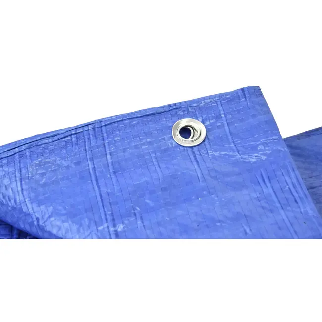 GEKO Blauwe waterdichte dekzeil - 10x10m - schimmelbestendig - aluminium ogen