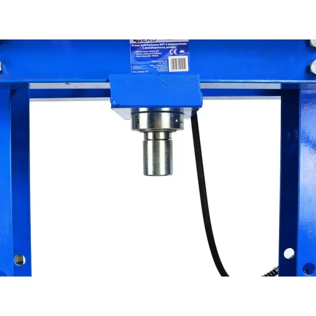 GEKO Hydraulische werkplaatspers - 20 ton - 2-snelheden handpomp - verstelbare werkhoogte - drukmeter inbegrepen