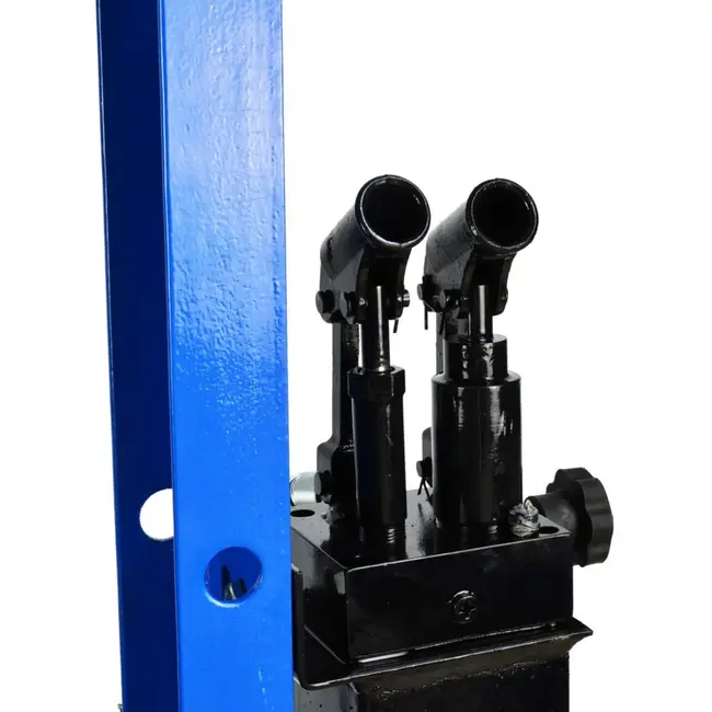 GEKO Hydraulische werkplaatspers - 20 ton - 2-snelheden handpomp - verstelbare werkhoogte - drukmeter inbegrepen