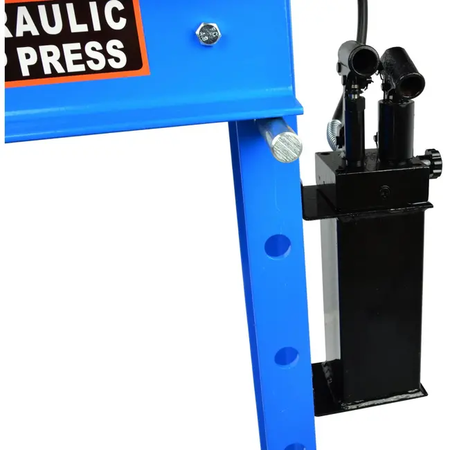 GEKO Hydraulische werkplaatspers - 30 ton - 2-snelheden handpomp - verstelbare hoogte - met drukmeter