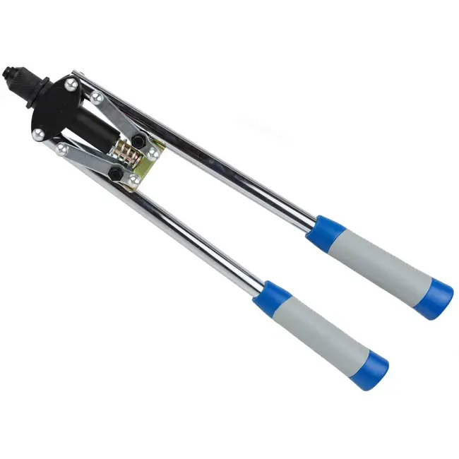 GEKO Lange hefboom popnageltang - ergonomisch - 410 mm - 4 maten inzetstukken