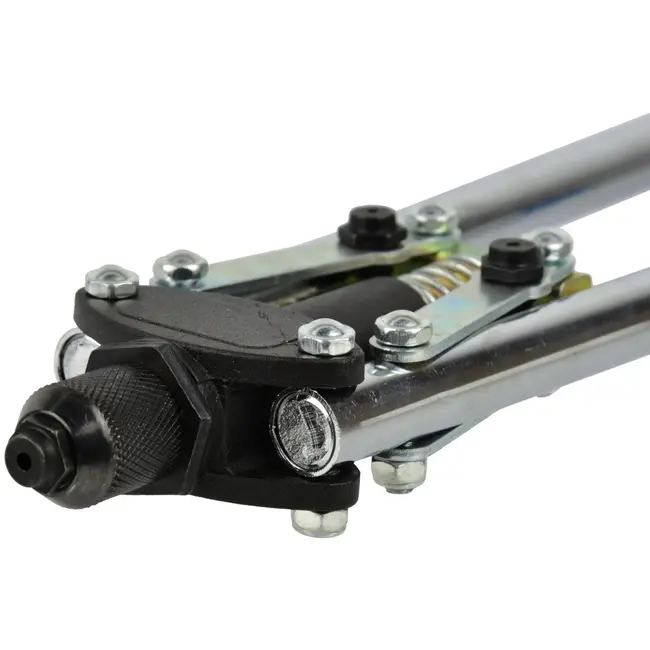 GEKO Lange hefboom popnageltang - ergonomisch - 410 mm - 4 maten inzetstukken