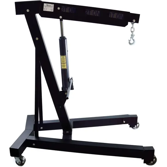 GEKO Motorlift - 3 ton - Verstelbare giek - Zware wielen - Veiligheidsmechanisme