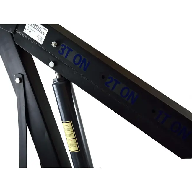 GEKO Motorlift - 3 ton - Verstelbare giek - Zware wielen - Veiligheidsmechanisme