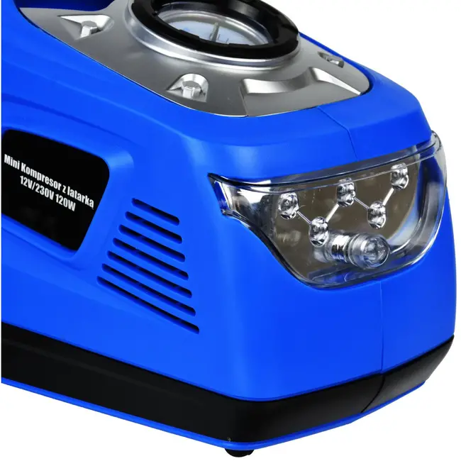 GEKO Mini luchtcompressor - krachtig 100W - met zaklamp - 12/230V - compact en veelzijdig