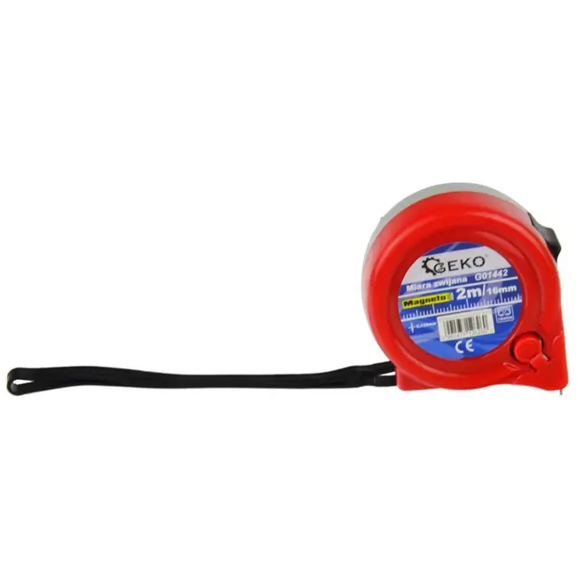 GEKO Magnetische meetlint - 2m - 16mm - ABS behuizing - Stalen blad