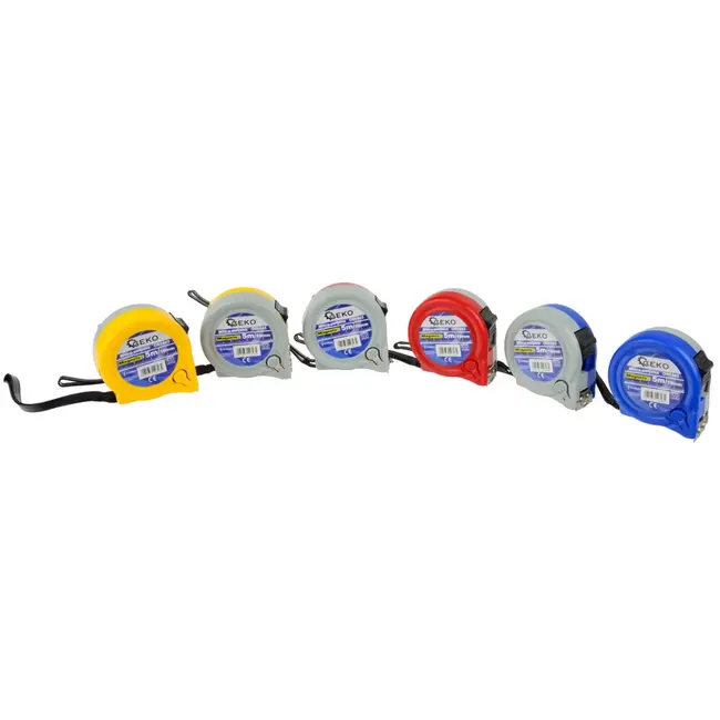 GEKO Magnetische meetlint - 5 m - 19 mm - ABS behuizing - Stalen blad