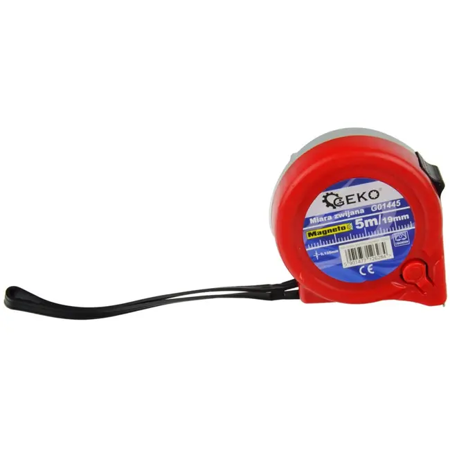 GEKO Magnetische meetlint - 5 m - 19 mm - ABS behuizing - Stalen blad