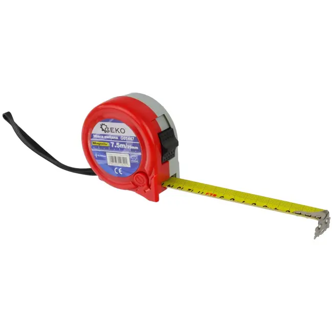GEKO Magnetische meetlint - 7,5 m - 25 mm - ABS behuizing - Antislip haak