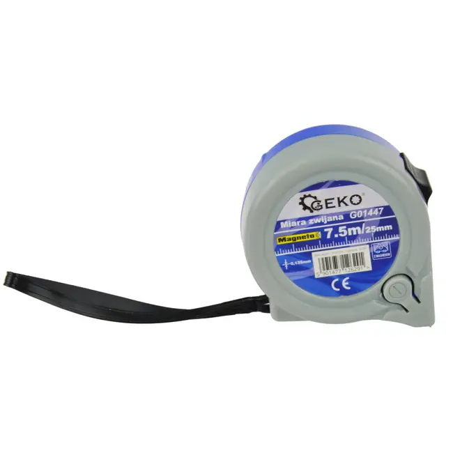 GEKO Magnetische meetlint - 7,5 m - 25 mm - ABS behuizing - Antislip haak