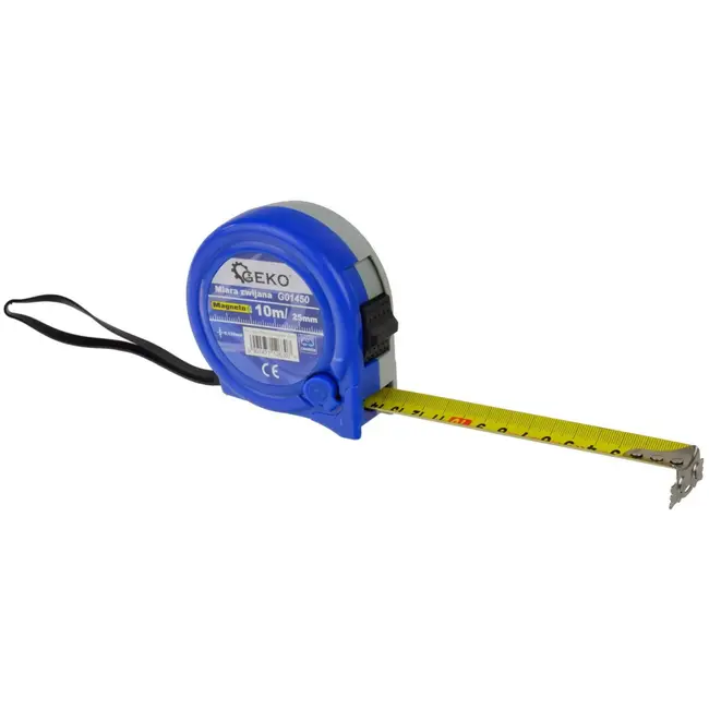 GEKO Magnetische meetlint - 10 m - 25 mm - ABS behuizing - Stalen blad