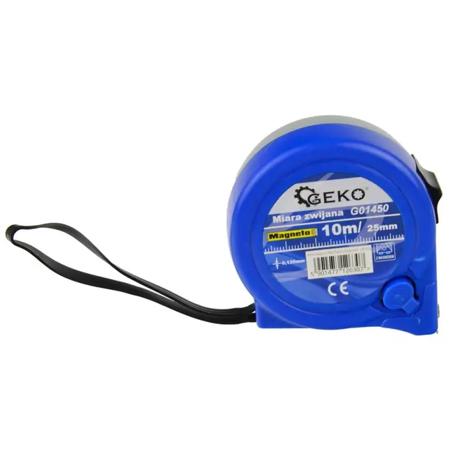 GEKO Magnetische meetlint - 10 m - 25 mm - ABS behuizing - Stalen blad