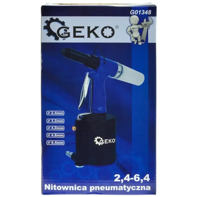 GEKO Luchtriveter - Verlengde neus - Aluminium - 2,4-6,4 mm