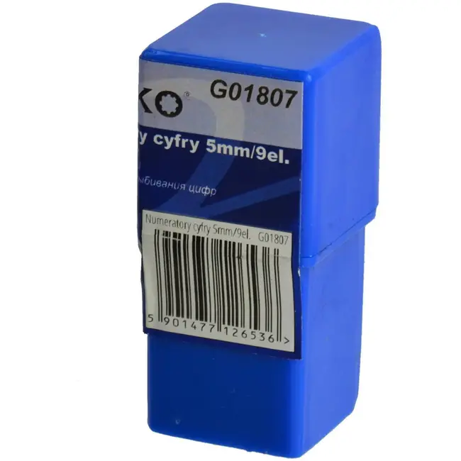 GEKO Cijferponsen set - 5 mm - koolstofstaal - 9 stuks