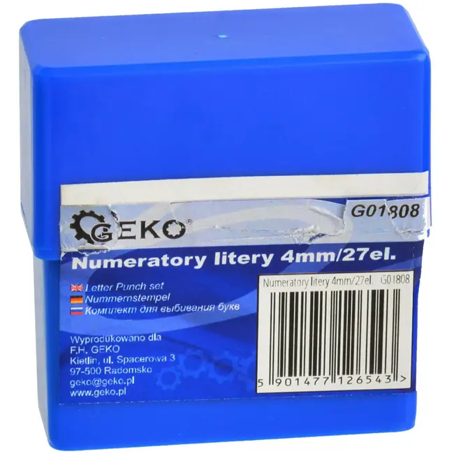 GEKO Letterstempelset - 27-delig - Carbonstaal - 6 mm - Inclusief &-teken