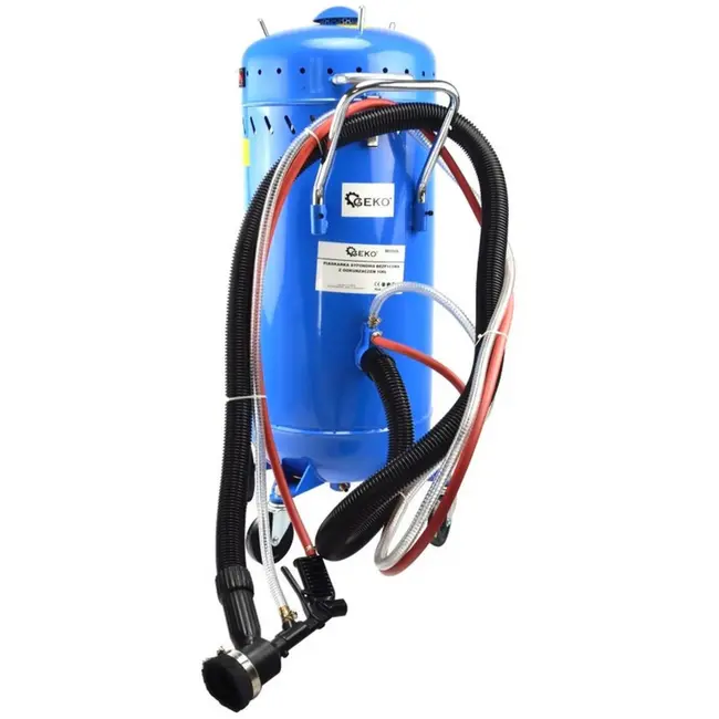 GEKO Stofvrije zandstraler - ingebouwde stofzuiger - 106 liter - 2,5m slang - 1200W vacuumkracht