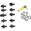 GEKO Uitgebreide oliedruktester set - 10 adapters - Manometer tot 10 bar - Flexibele slang 120 cm