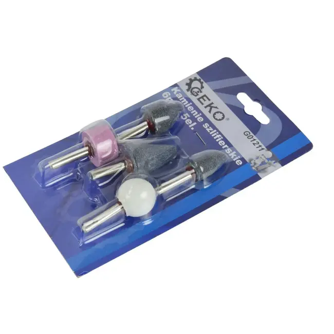 GEKO Slijpset - 5-delig - Diverse vormen - Geschikt voor boormachines